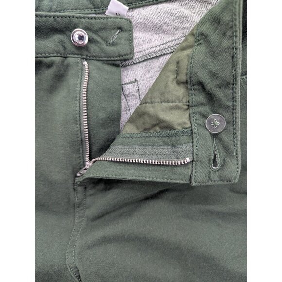 Quacker Factory Jeans Womens 10 Olive DreamJeannes Stretch Rhinestone Heart - Picture 11 of 14